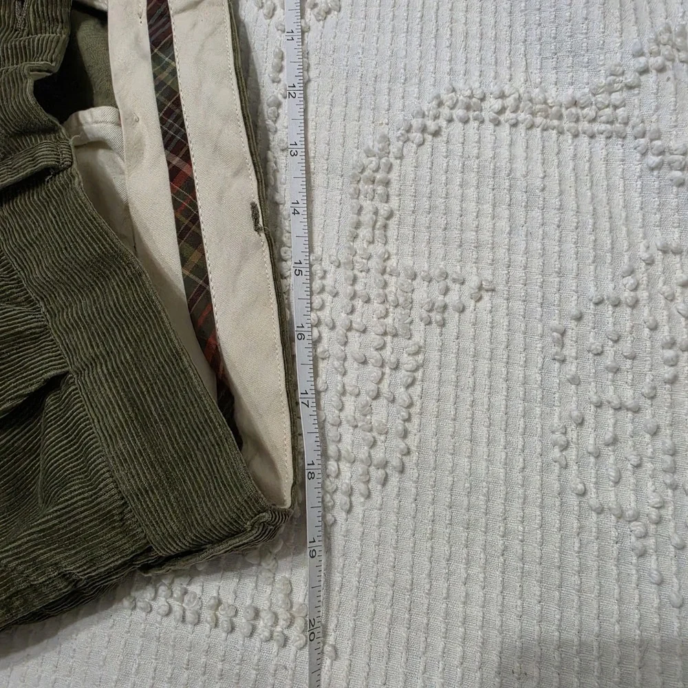 Vintage 90s Polo Ralph Lauren Hammond Green Corduroy Pleated Pants Size 40x32